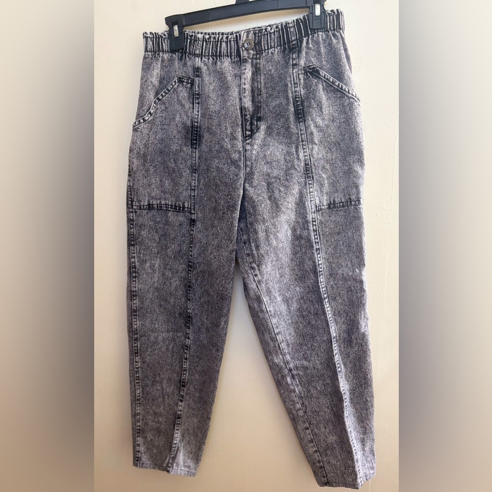 Cherokee Black Acid Wash Straight Leg Jeans size 16